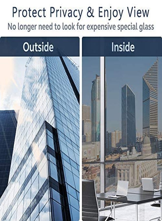 WALLMATE فيلم WALLMATE أحادي الاتجاه للخصوصية، فيلم نافذة نهاري، فيلم خصوصية غير لاصق للمنزل والمكتب (20 بوصة × 180، فيلم أسود فاتح) - Image 5